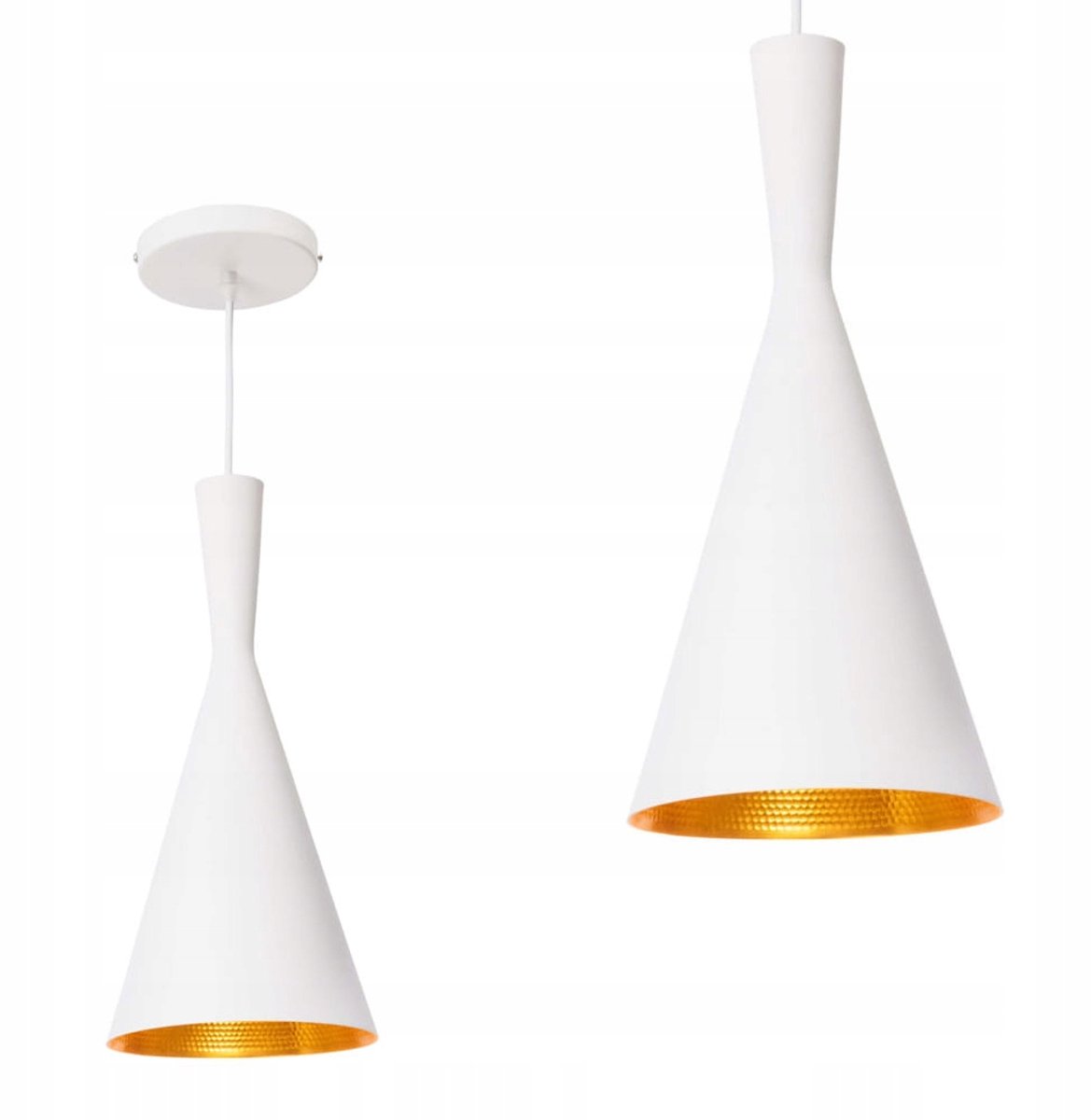 Lichte Prestige Garda hanglamp wit - moderne designlamp voor boven de tafel