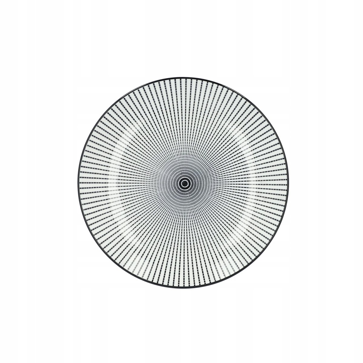 Homla Navia Dessertbord Zwart/Wit Gestreept 19 cm Porselein