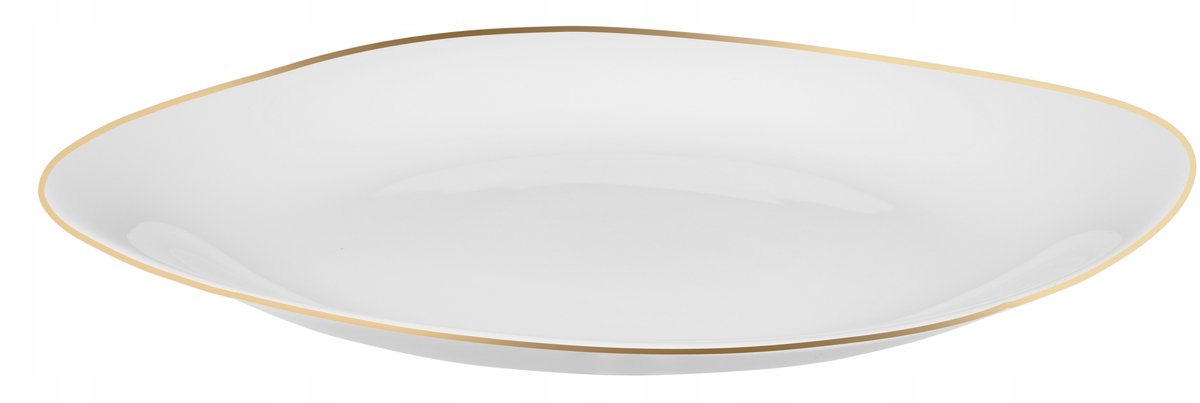 Quadro Gold Dinerbord Vierkant 28cm Wit met Gouden Rand