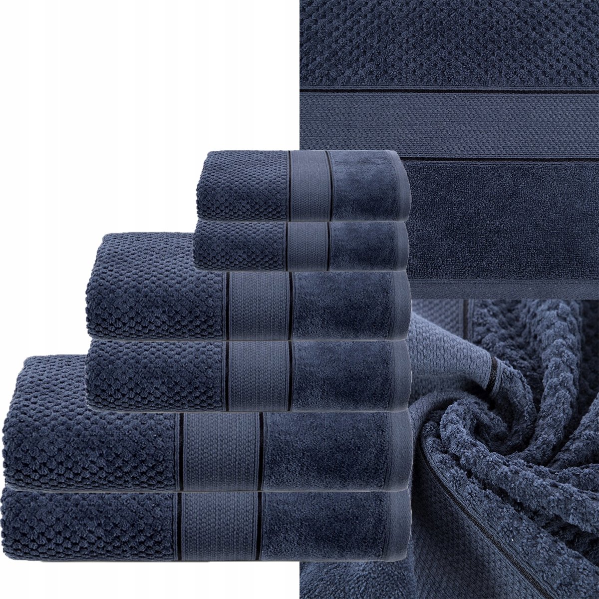 Luxe Katoenen Handdoekenset 6 Stuks - 500 GSM - Marineblauw