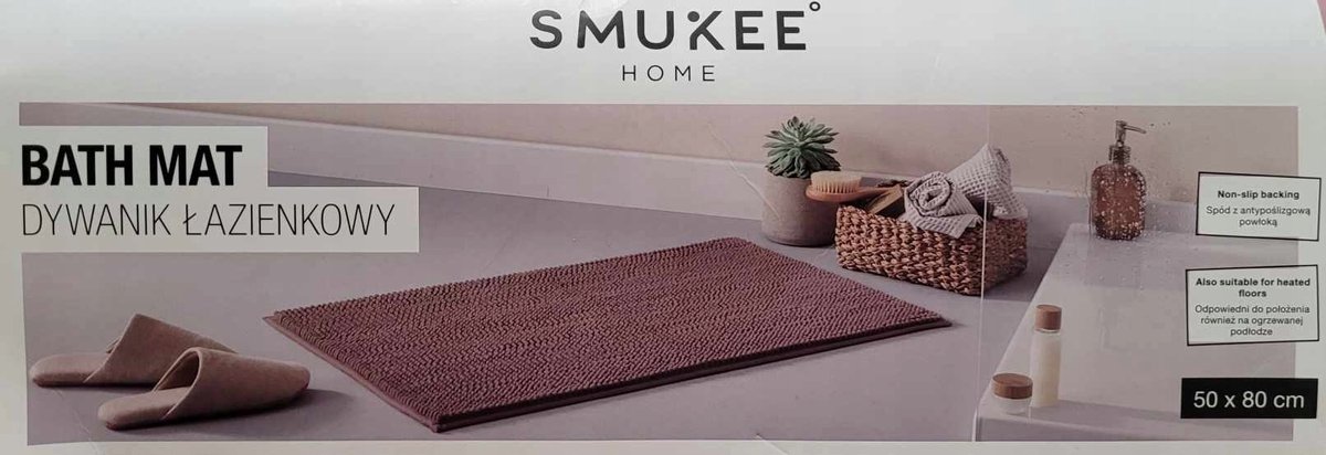 Smukee Badmat 50x80cm Zacht Antislip Zacht & Wasbaar