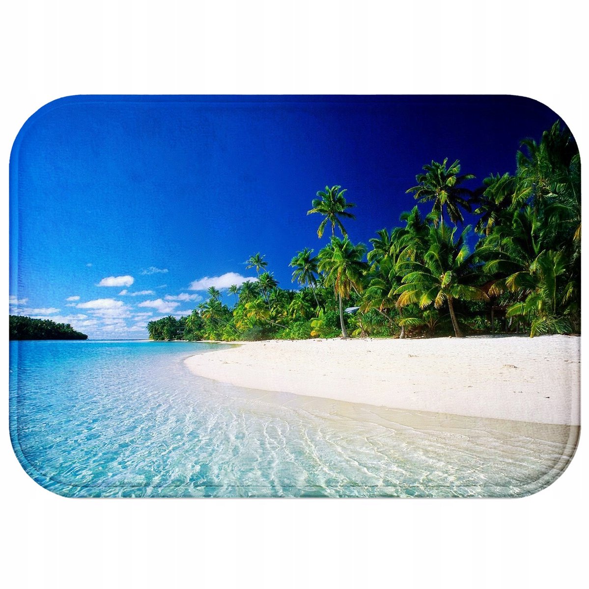 Antislipbadmat 60x40cm - Zee Strand Zand - Sneldrogend & Wasbaar