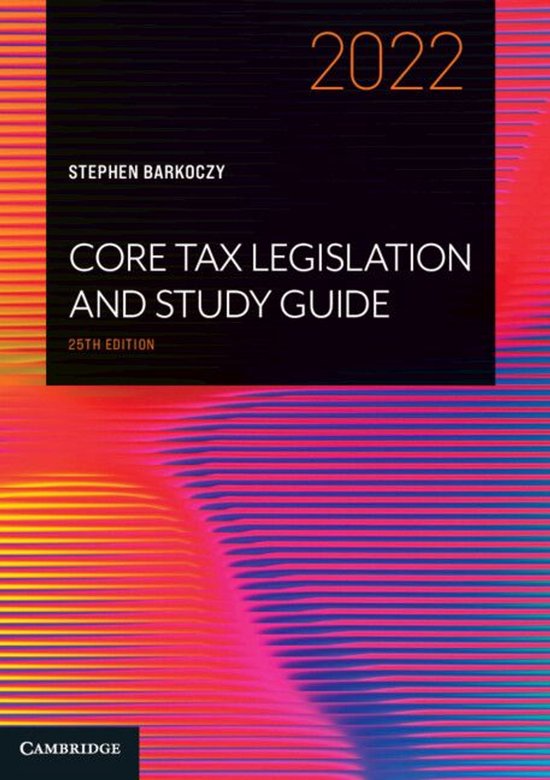 Core Tax Legislation and Study Guide 2022 - cover