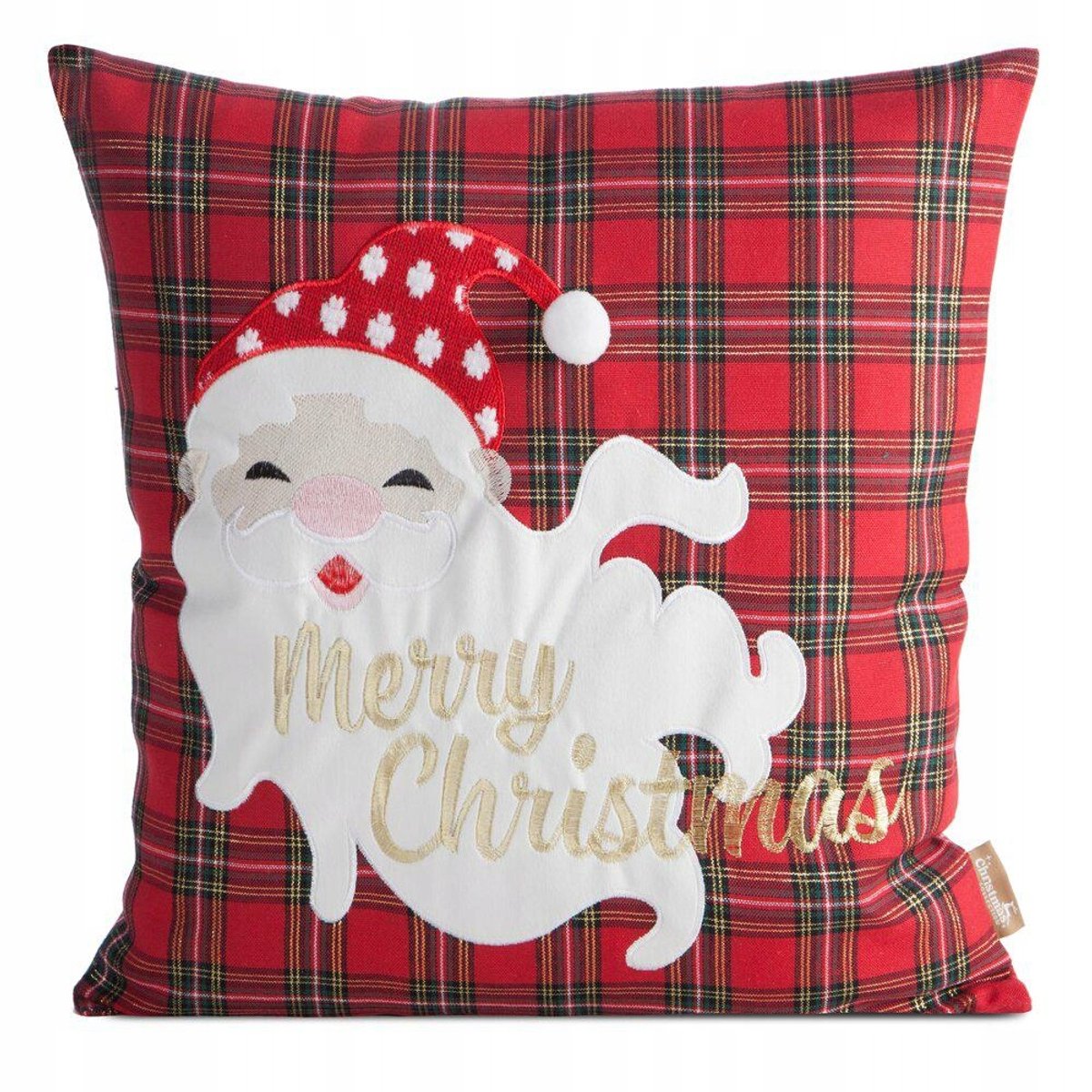 Kerst Kussenhoes Decoratief 45x45cm - Vrolijke Kerstman