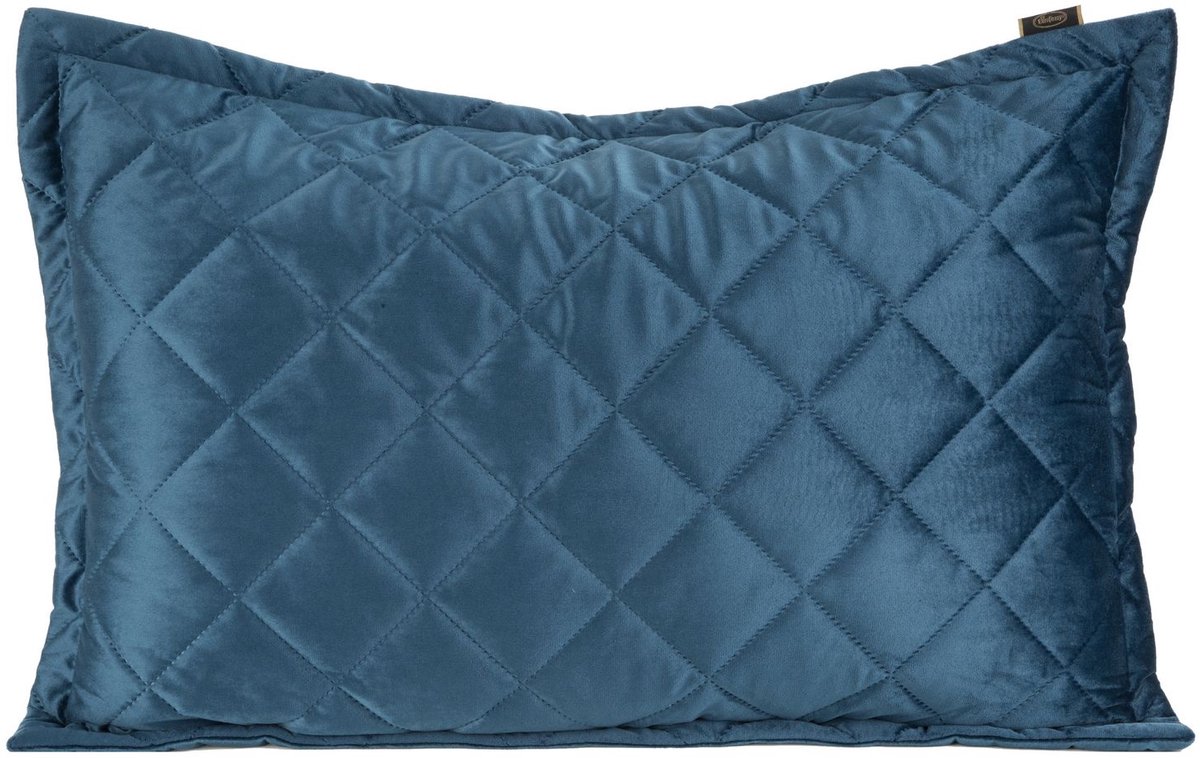 Decoratieve Kussenhoes Kristal 50x70cm - Mat Velours, Navy Blauw