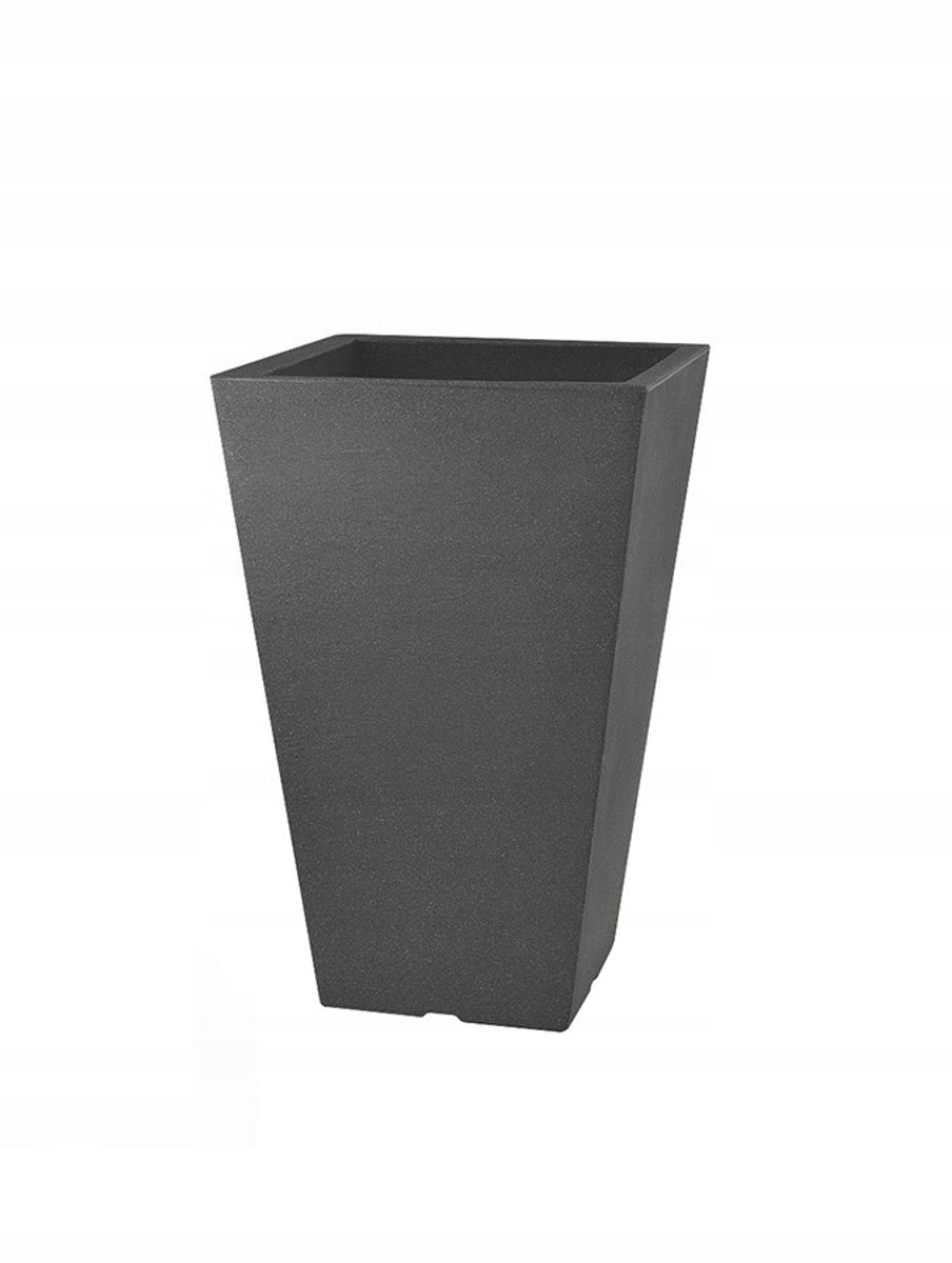 Mila Vierkante Pot 27x45 cm Antraciet - Stijlvolle Tuindecoratie