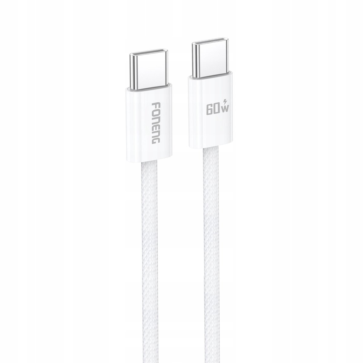 Foneng X110 USB-C Kabel - PD 60W Snel Laden - 1.2m Wit