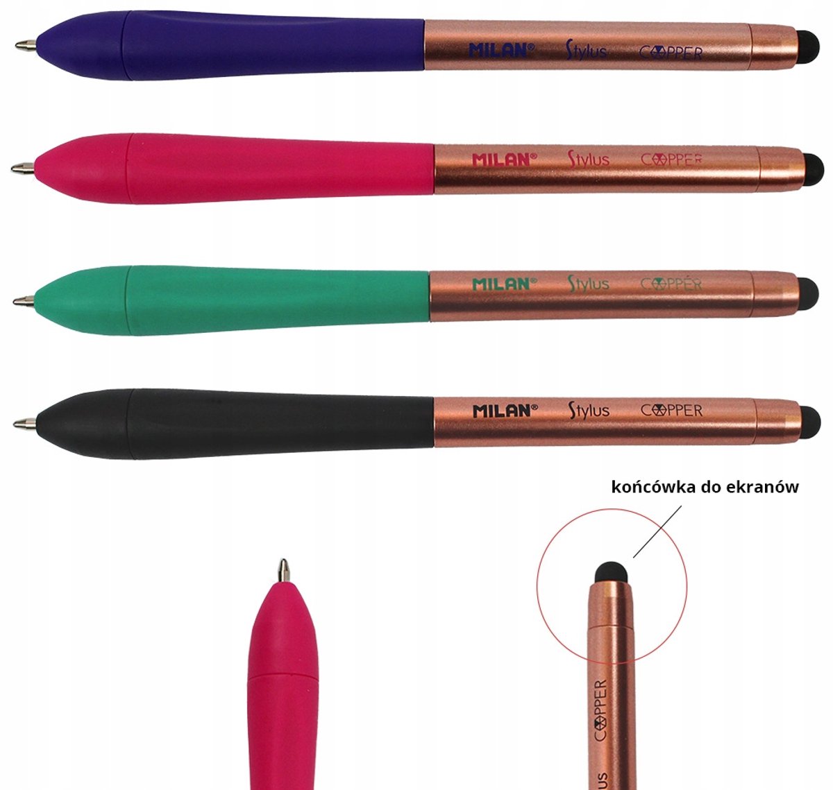Milan Stylus Pen met Touchscreen Tip - Blauw, 1mm