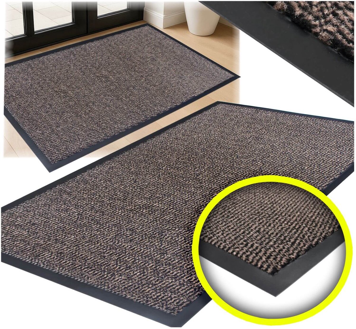 Antislip Buitenmat Deurmat 90x150 cm - Rubber Instapmat