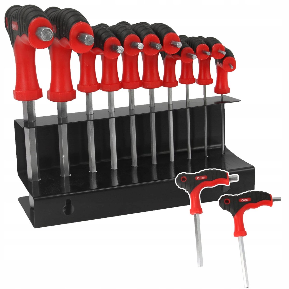 Set Inbussleutels 2-10mm met Metalen Standaard (10-delig)