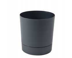 AURA bloempot met standaard, Ø 10,9 cm, hoogte 11,5 cm, zwart beton