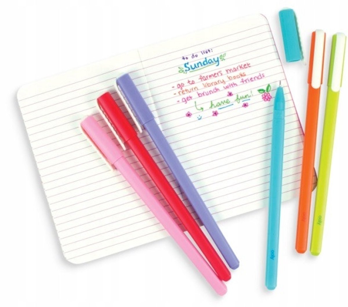 Ooly Gelpennen Fine Line 0.7mm - Set van 6 kleuren