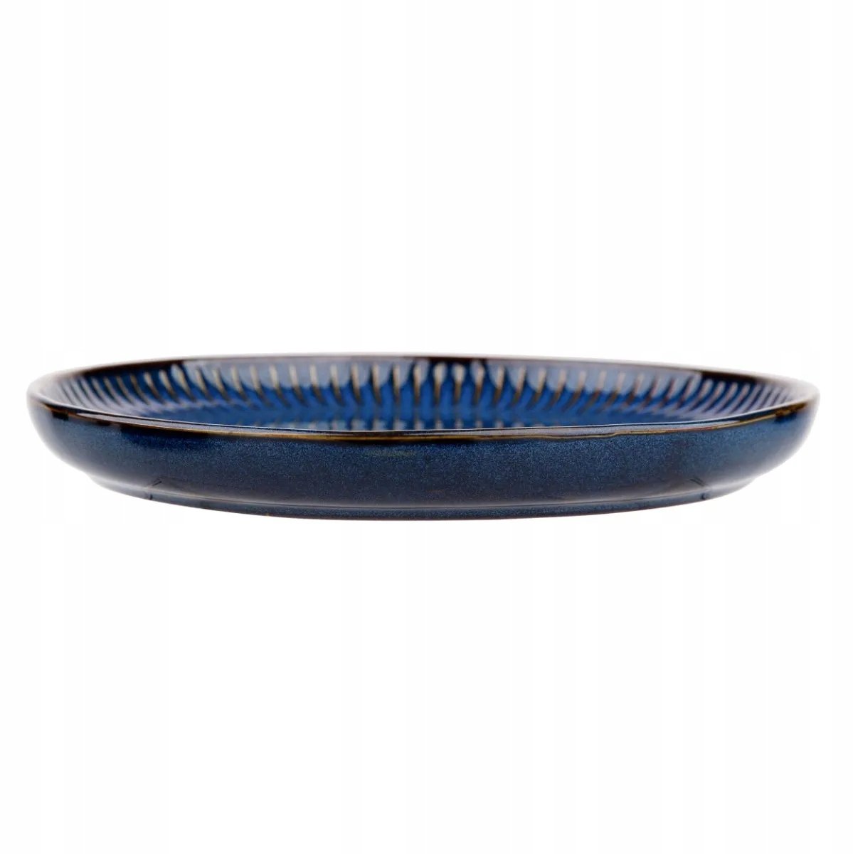 Altom Design Reactieve Strepen Porseleinen Dessertbord 20,5 cm - Blauw