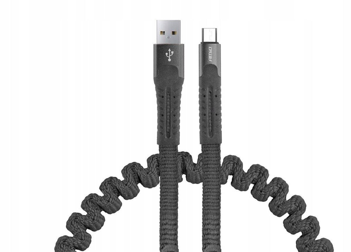INMO USB naar de Micro USB Spiraalkabel 1,2m – Duurzaam Nylon
