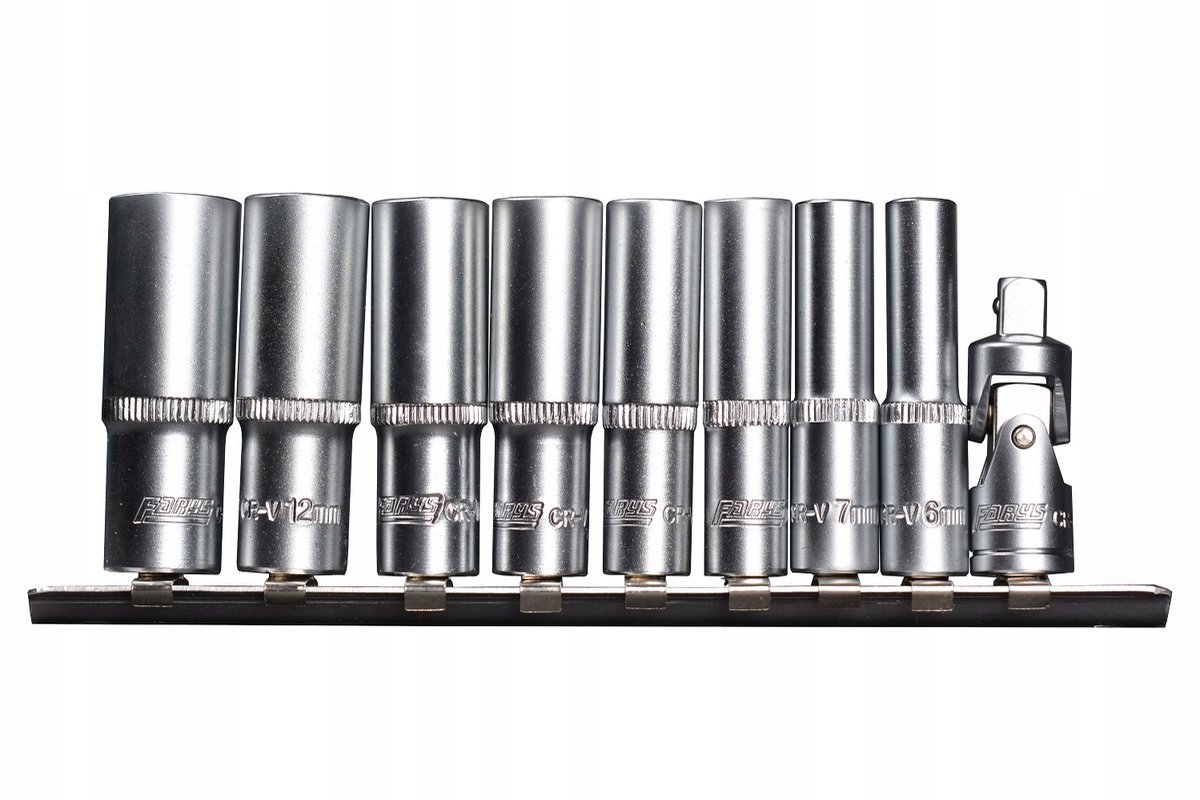 Farys Lange 6-zijdige Dopset 1/4" 6-13mm (9-delig)