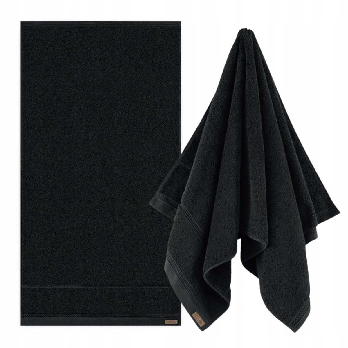 Zwoltex Queen Badhanddoek Zwart 650g/m² 70x140cm - Luxe Katoen
