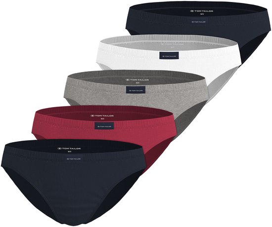 Tom Tailor - Pack de 5 - Slip homme en 5 couleurs - Taille L