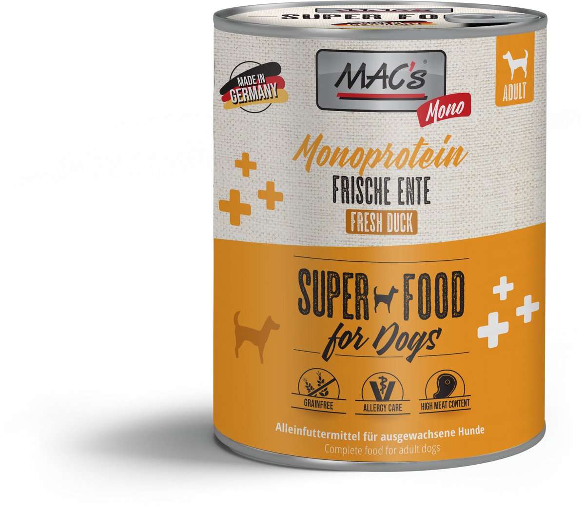 MACs MAC's Hondenvoer Natvoer Blik - Mono Sensitive Eend - 6 x 800g