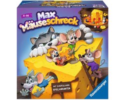 Ravensburger Kinderspiele 24562 - Max Mäuseschreck - Würfel-Laufspiel für 2 bis 4 Spieler ab 4 Jahren