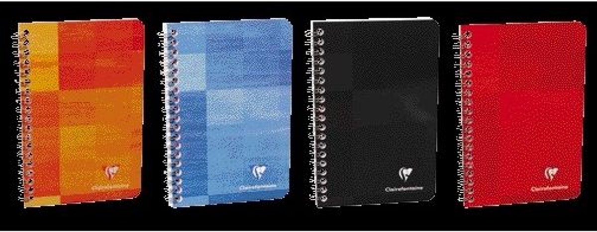 Notitieboek clairefontaine 75x120mm spiraal lijn | 10 stuks