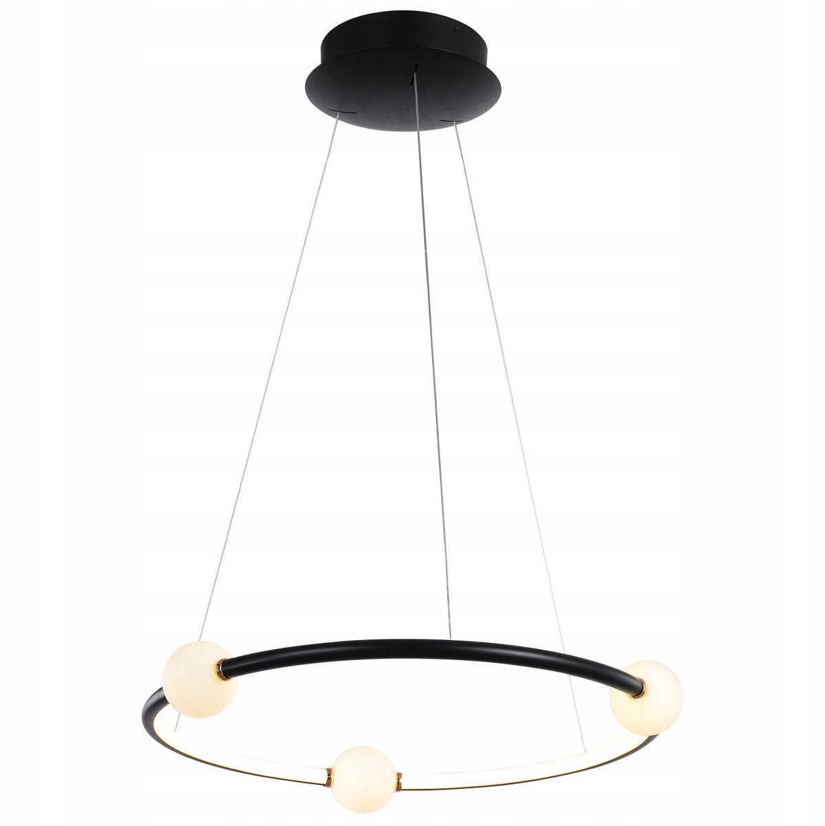 Lozanna LED Hanglamp Zwart Ring 64cm 36W 3000K Dimbare Verlichting