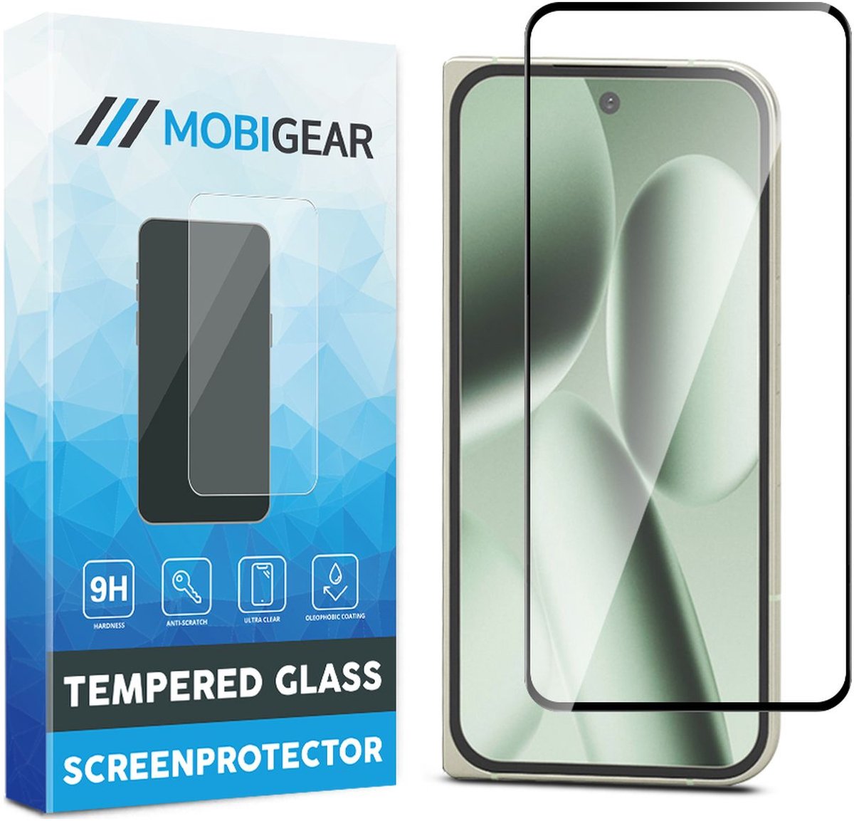 Mobigear Screenprotector geschikt voor Google Pixel 10 Pro Fold Glazen | Mobigear Premium Screenprotector - Case Friendly - Zwart