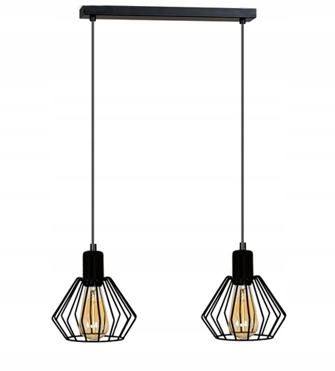 Zwarte Diamant Hanglamp E27 - 40cm Breed