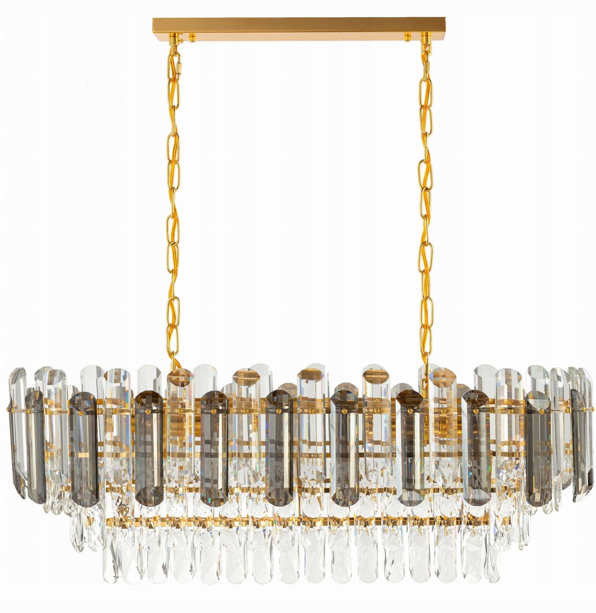 Luxe Crystals Kroonluchter Goud Grijs WSC023 - 8xE14