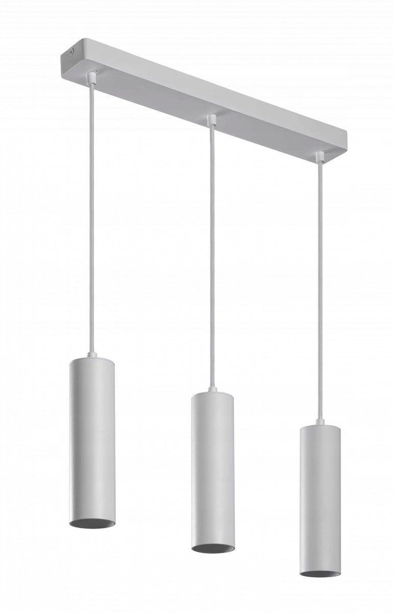 GTV Tresos hanglamp, 3x GU10, aluminium, wit, IP20