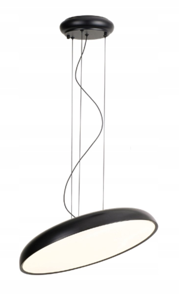 Lamina LED Hanglamp Zwart 44cm 30W - Moderne Woonkamerlamp