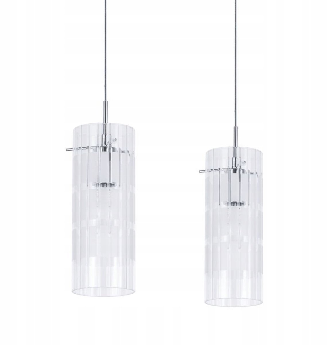 Moderne Max Tuba Hanglamp - 2 lichtpunten, E27, chroom