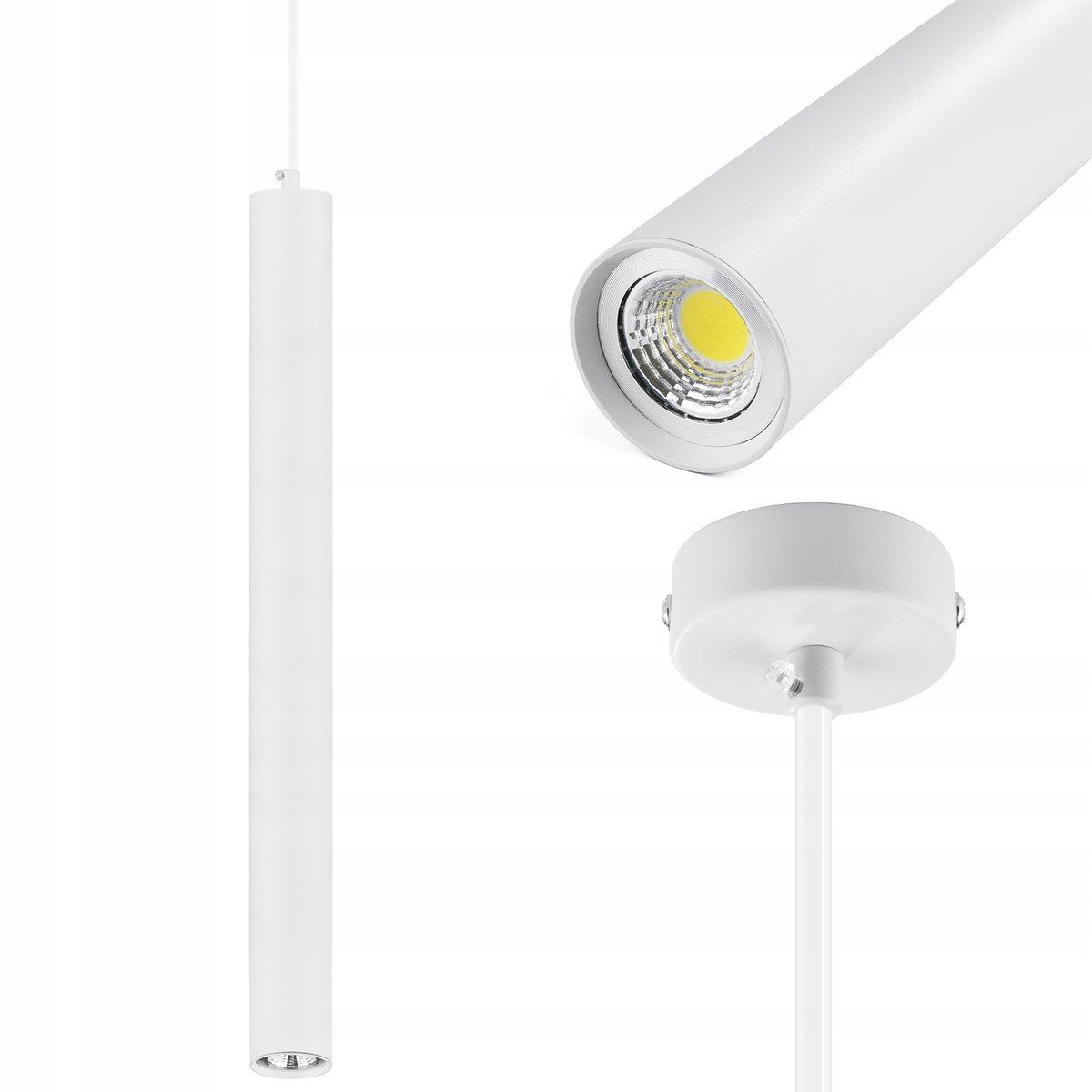 Moderne LED Plafondlamp Tuba Wit 8W 60cm - Stijlvol en Efficiënt