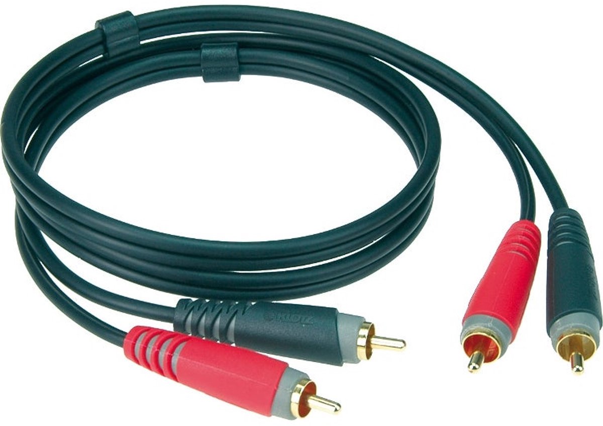 Klotz AT-CC0600 RCA kabel 6 meter met 24K cinch pluggen