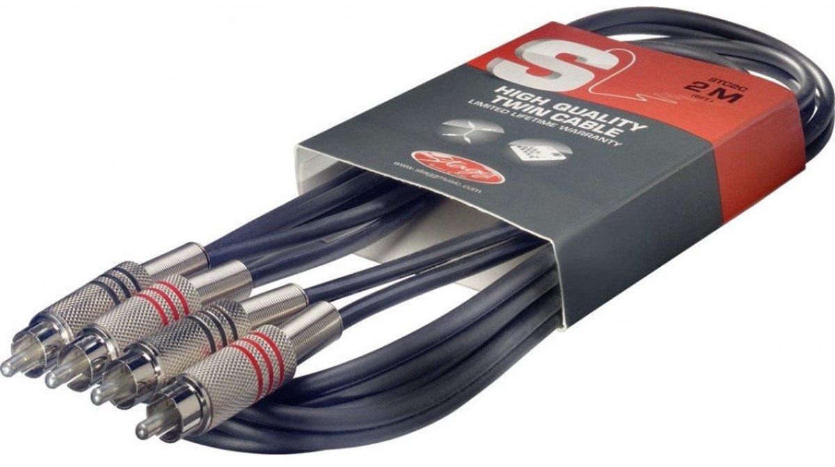 Stagg STC2C kabel 2x RCA male - 2x RCA male 2 meter