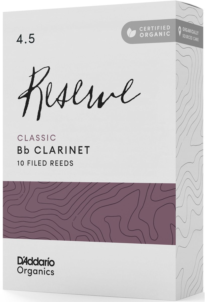 D'Addario Woodwinds Organic Reserve Classic Bb Clarinet Reeds 4.5 (10 stuks)