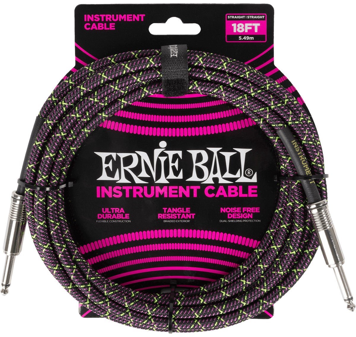 Ernie Ball 6431 Braided Purple Python instrumentkabel 5,5 meter
