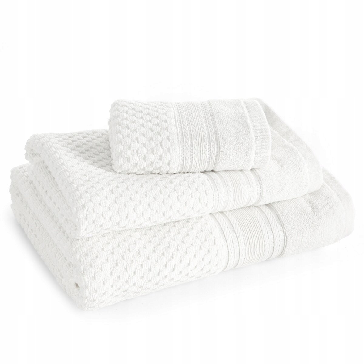 DAVOS Katoenen Handdoek 70x140 cm Wit - Zacht & Absorberend