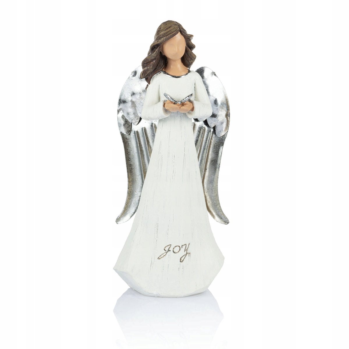 Handgeschilderde Engel Figurijn - Communie Cadeau - 20cm Hars