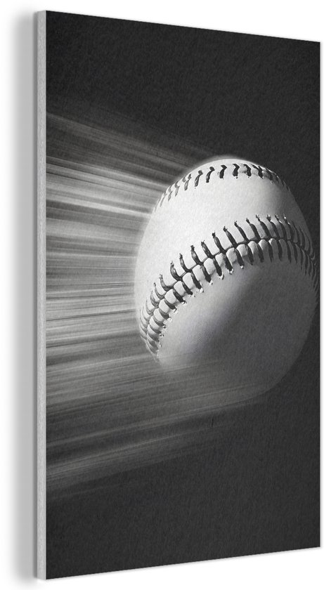 Foto: Akoestisch wandpaneel 40x60 cm vilt schilderij honkbal wit vliegt akoestische panelen geluidsdempende wanddecoratie geluidsisolatie woonkamer muurdecoratie geluidspanelen