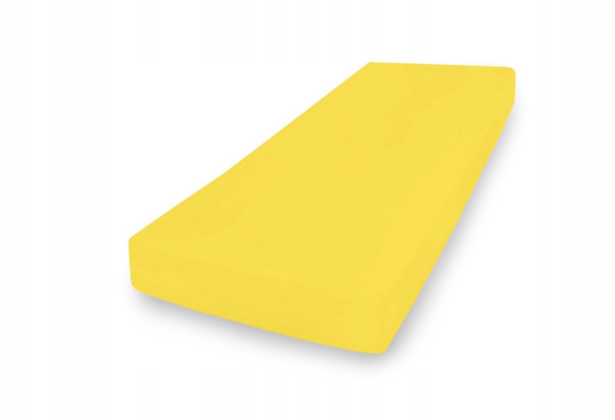 Matex Jersey Hoeslaken met Elastiek 90/100x190/200cm - Premium Geel