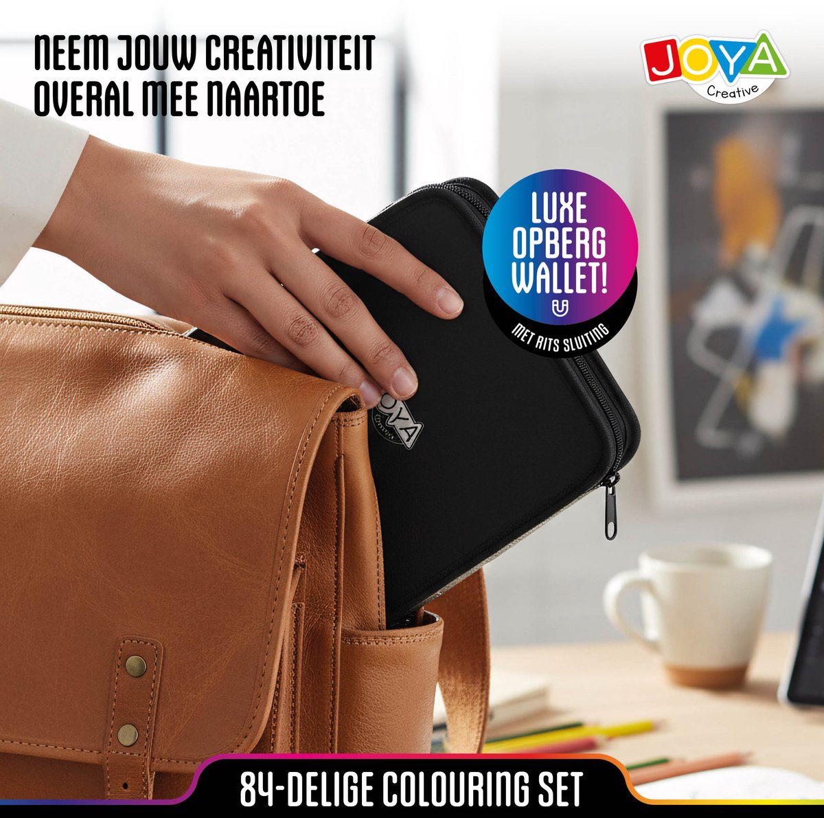 Stiften Set voor Volwassenen 84 stuks - Opbergwallet - Twinmarkers - Alcohol markers - Brushpennen - Fineliners - Gelpennen - Makkelijk opbergen - Joya Creative — afbeelding 6