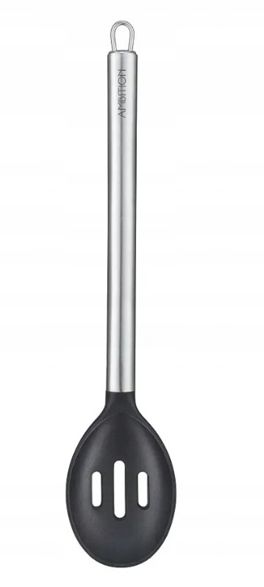 Ambitie Solvi Skimmerlepel 34cm - Keukenlepel met Nylon en RVS