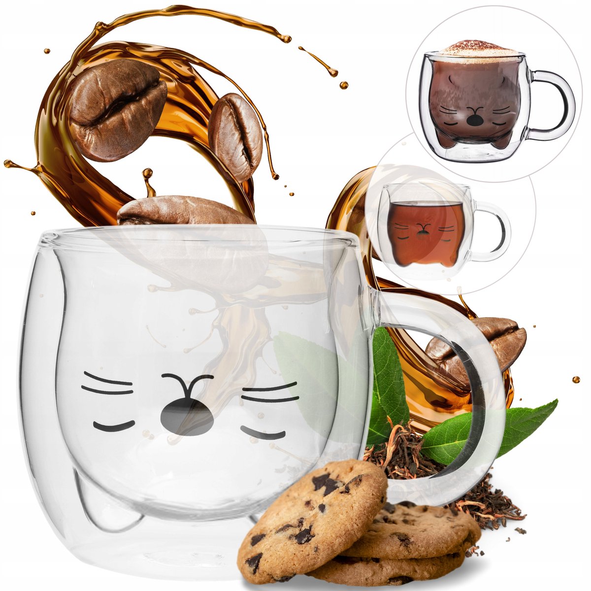 Dubbelwandige Glazen Mok voor Koffie & Latte - 250 ml
