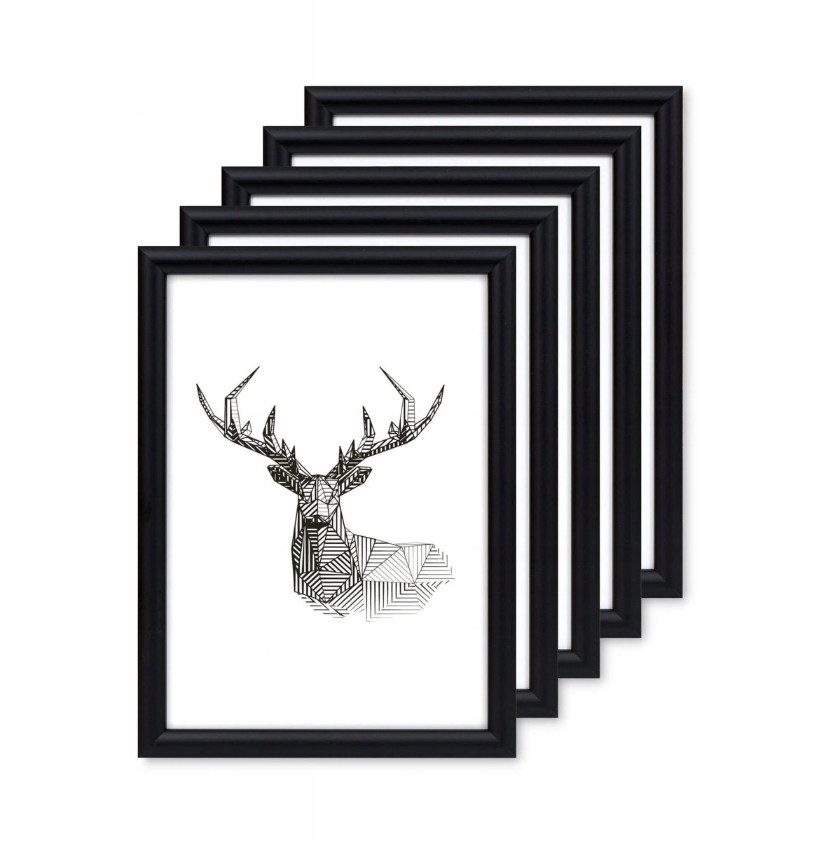 Set van 5 Houten Fotolijsten Zwart 13x18 cm