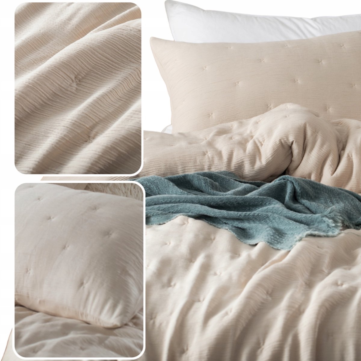 Decoratieve Kussensloop Stella 50x70cm Beige - Zacht & Stijlvol