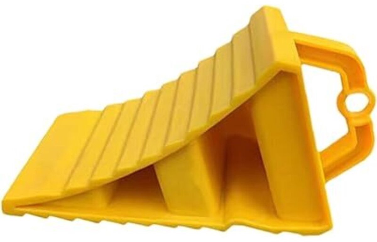 Wielblok voor auto's- rubberen wielblok- aanhangerblok met handvat- antislipblok- vrachtwagenwielblok- multifunctionele antislip wielstop