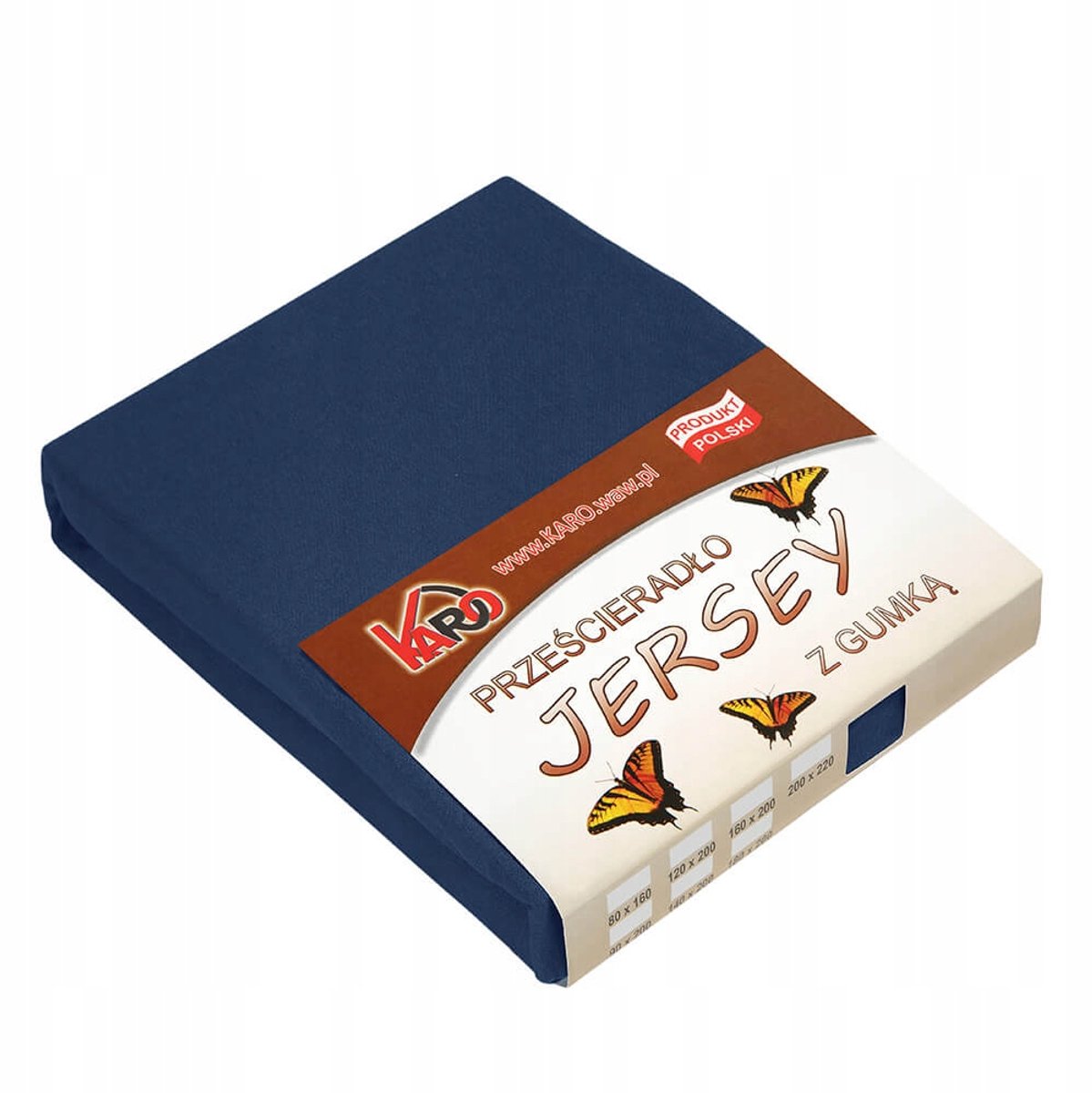 Jersey laken met elastiek 200x220 cm donkerblauw KARO