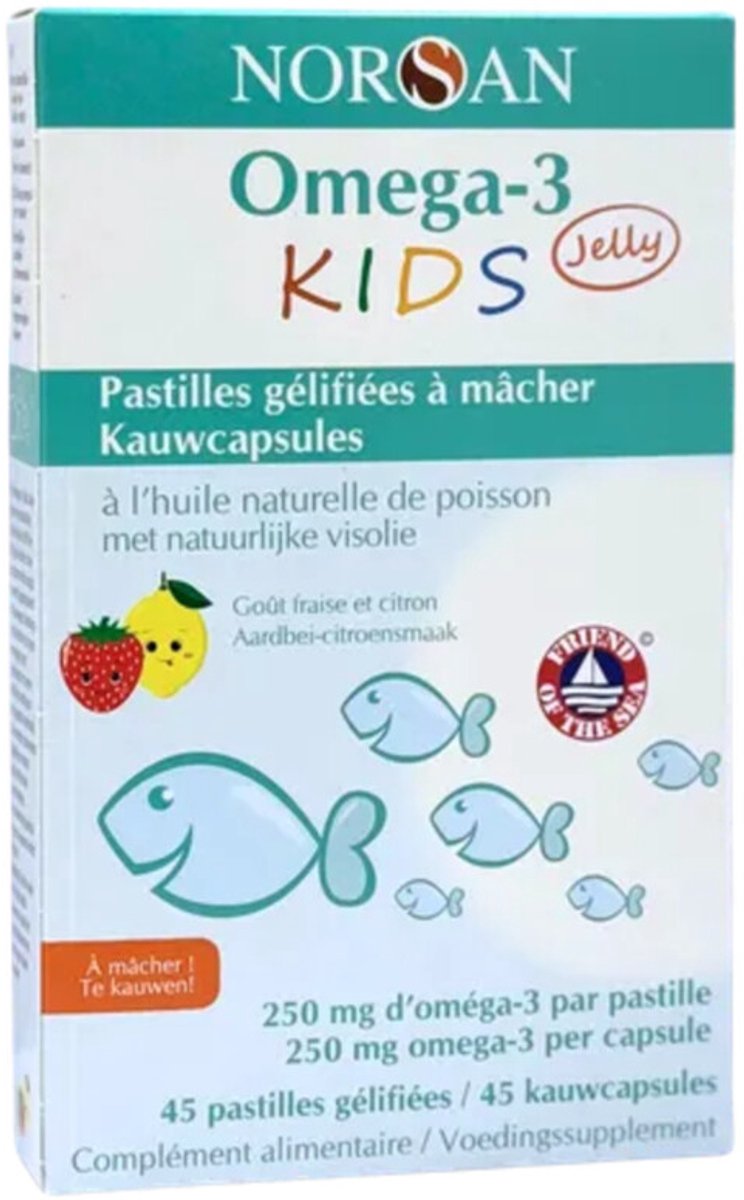 Norsan Omega 3 Kids Jelly Kauwcapsules - 2 x 45 capsules - Voordeelverpakking