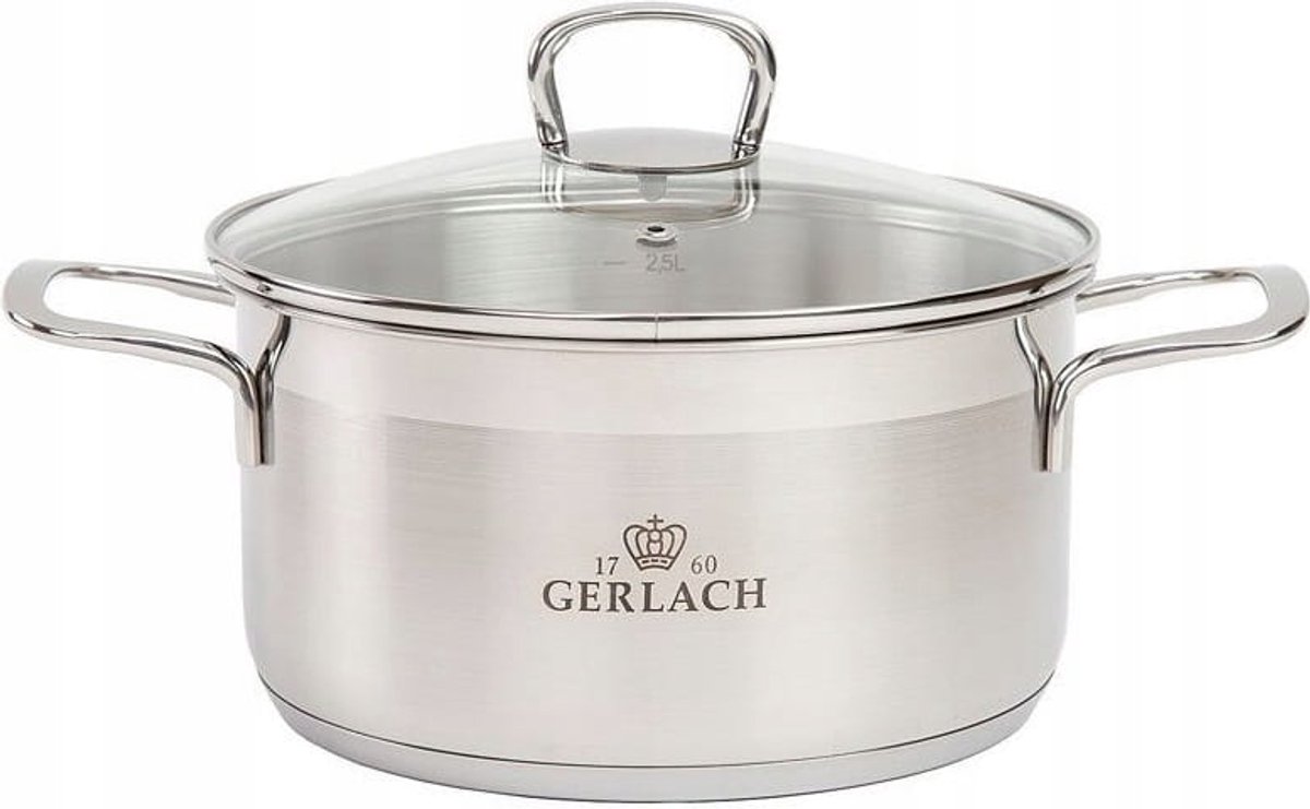 Gerlach Brava Inductiepan 18cm 2L RVS