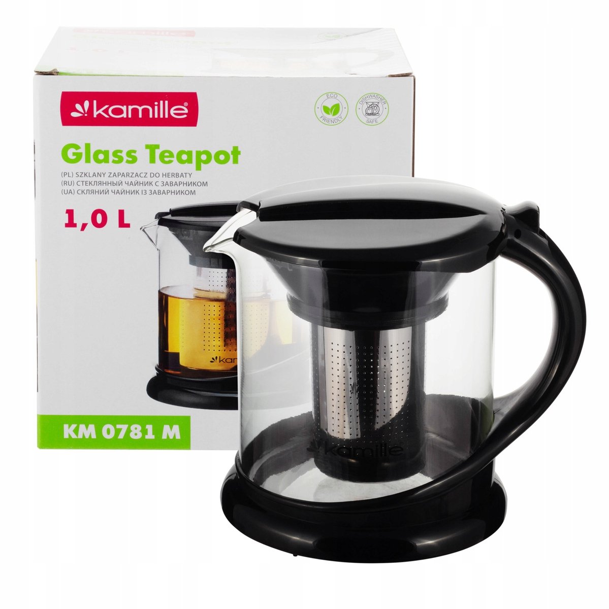Glazen Theepot met Infuser 1000ml - Kamille Kruidenthee Maker